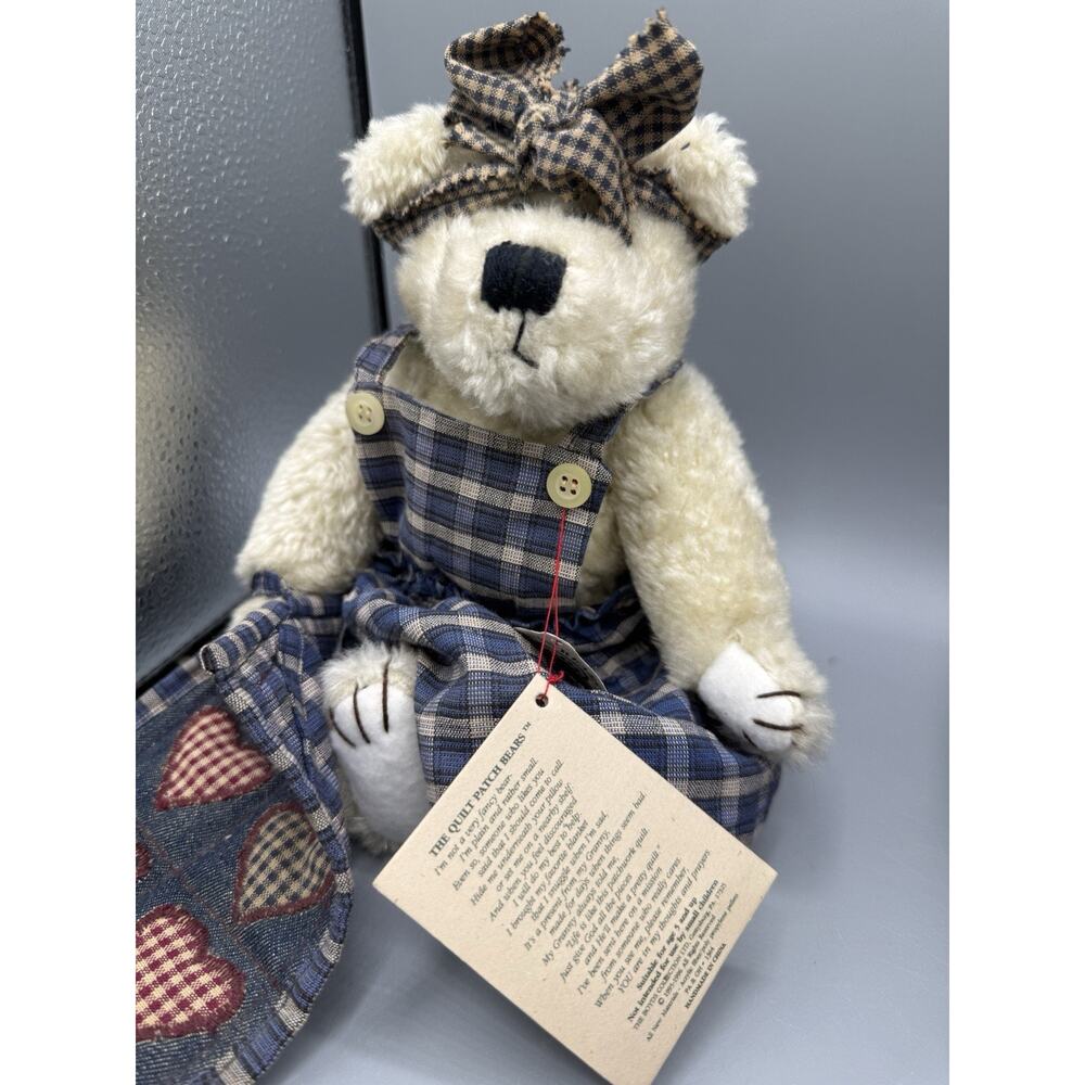 Boyds Bears The Quilt Patch Bears Plush 9” Plaid Dress w Tag